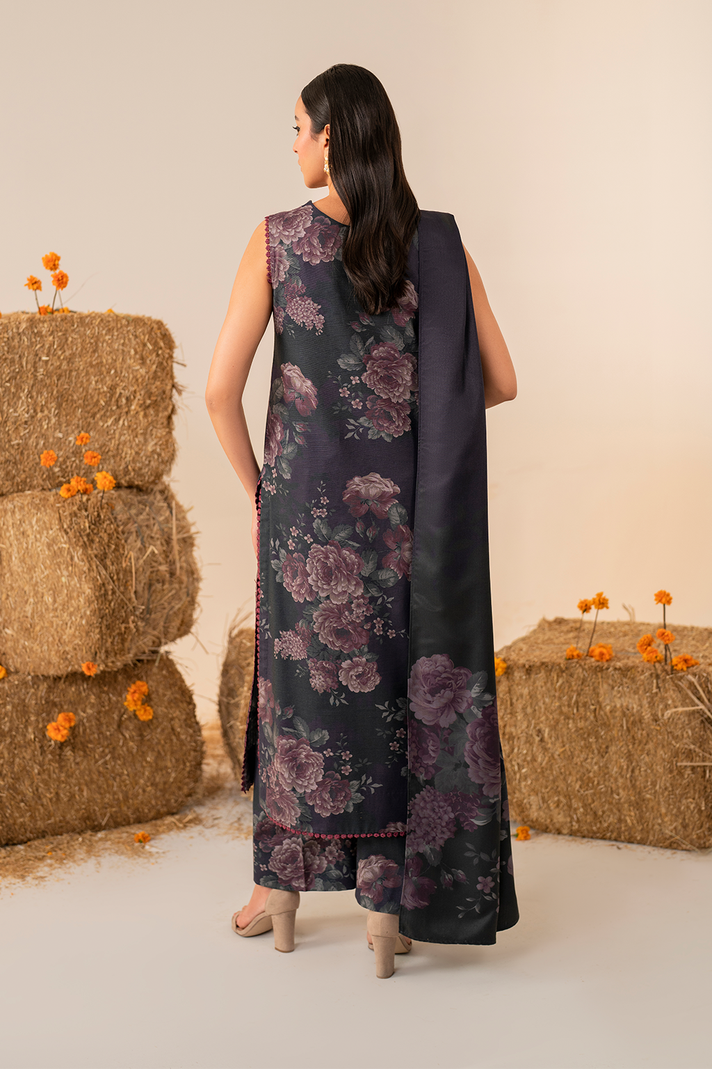 Iznik | Exclusive Winter | UE-353 XS Deep Purple Slub Khaddar