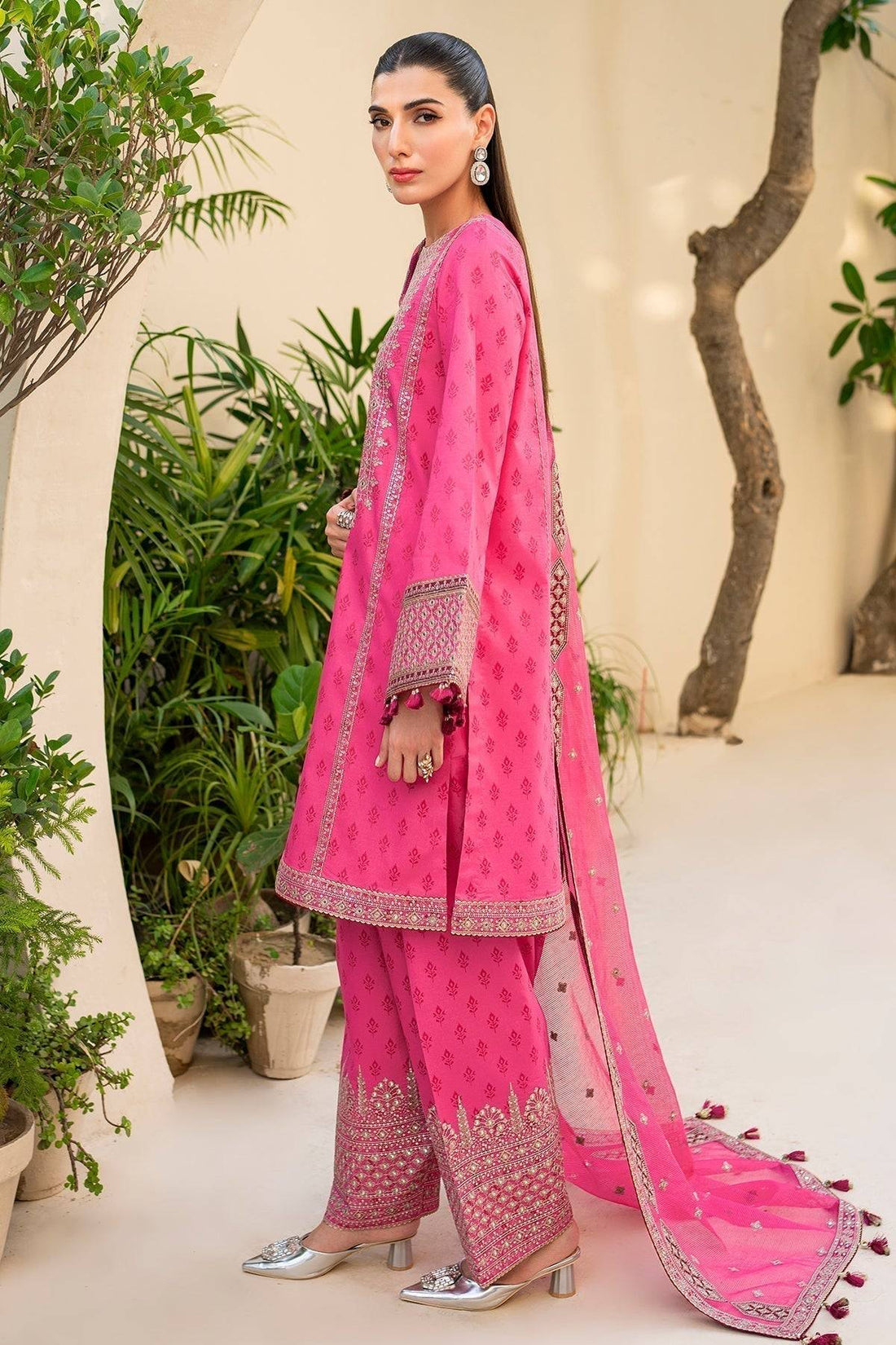 Jazmin | Irish Lawn SS 24 | D3 - Pakistani Designer Dress - by Jazmin | Type: Luxury - 100% Original at Saira Sultan
