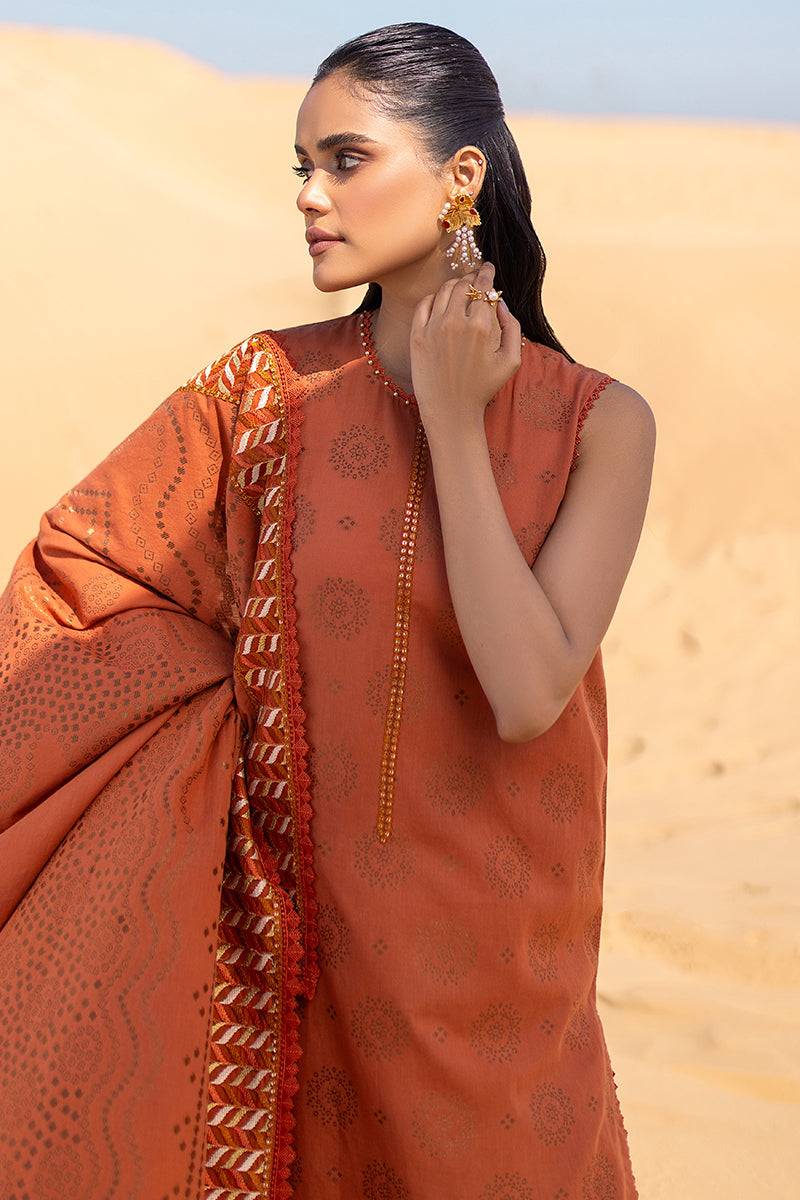 Cross Stitch | Eid Lawn 24 | RUSSET DUSK - Pakistani Designer Dress - by Cross Stitch | Type: Luxury - 100% Original at Saira Sultan