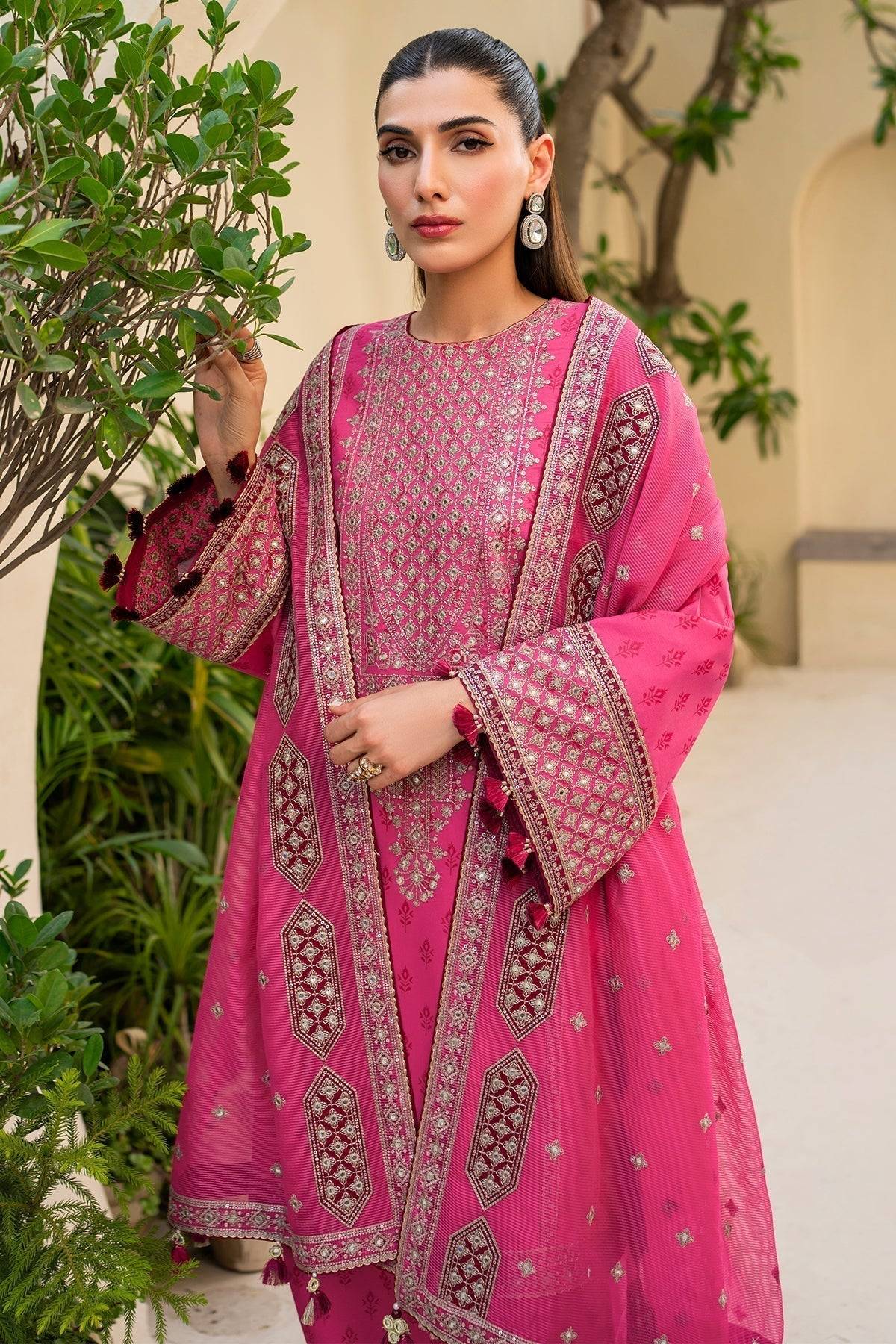 Jazmin | Irish Lawn SS 24 | D3 - Pakistani Designer Dress - by Jazmin | Type: Luxury - 100% Original at Saira Sultan