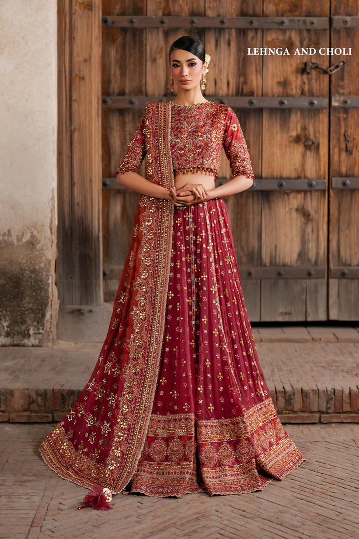Iznik | Luxury Chiffon | ILC-07 M Red Silk