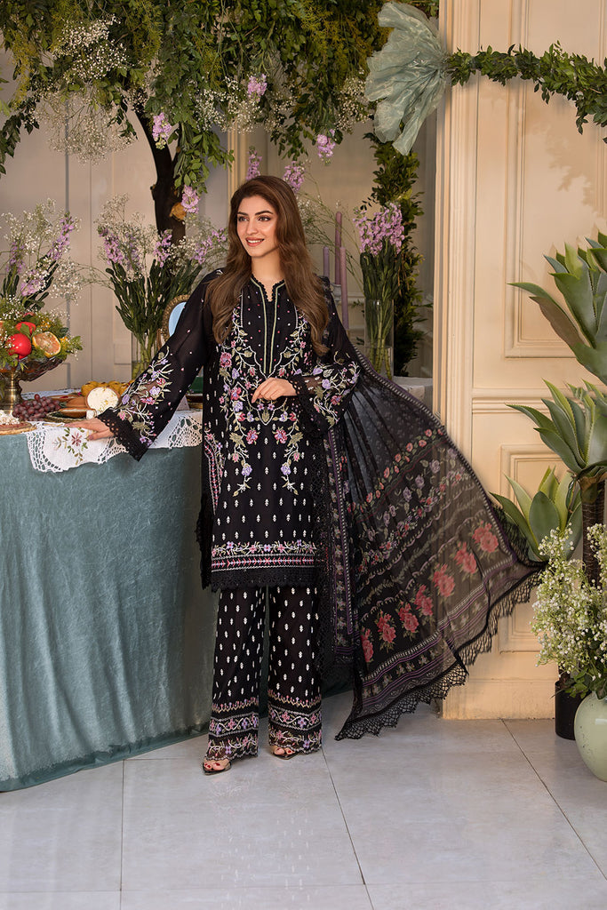 Sobia Nazir | Vital Lawn 25 | 5A XL Black Lawn