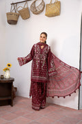 Sobia Nazir | Vital Lawn 25 | 5B S Burgundy Lawn