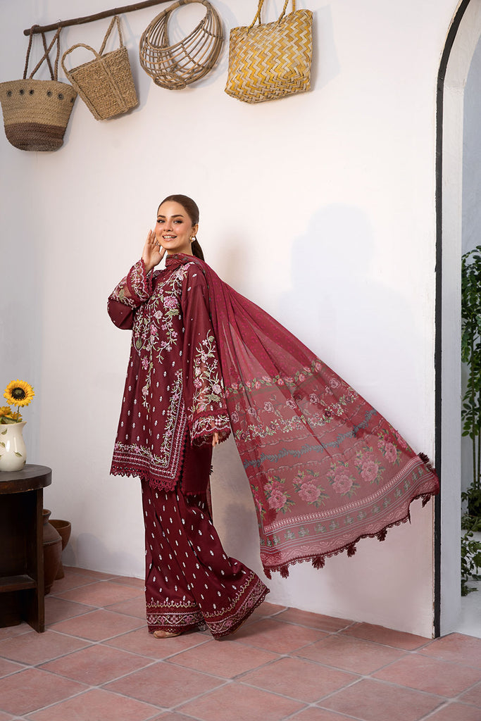 Sobia Nazir | Vital Lawn 25 | 5B L Burgundy Lawn