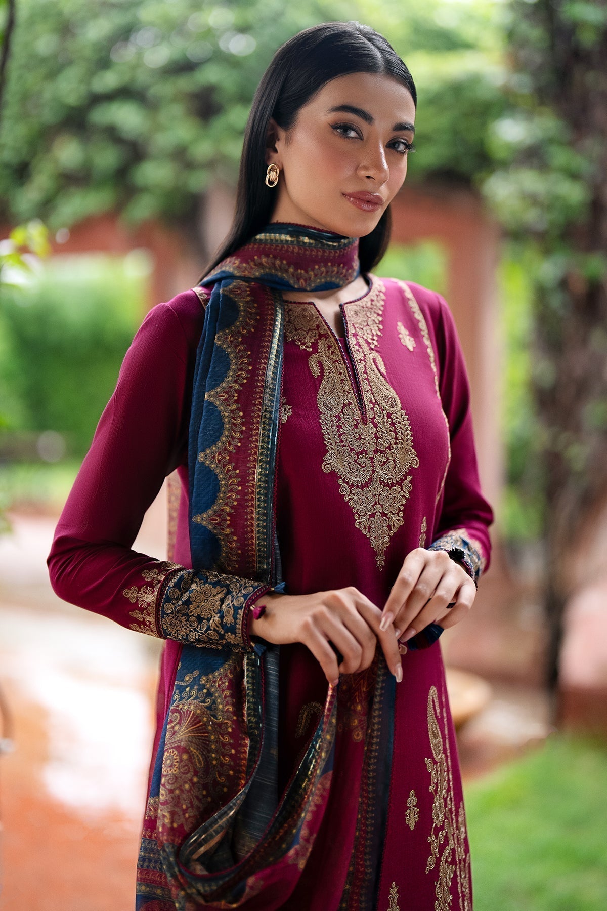 Jazmin | Winter Edition 24 | KHADDAR UW-0069 - Pakistani Designer Dress - by Jazmin | Type: Luxury - 100% Original at Saira Sultan