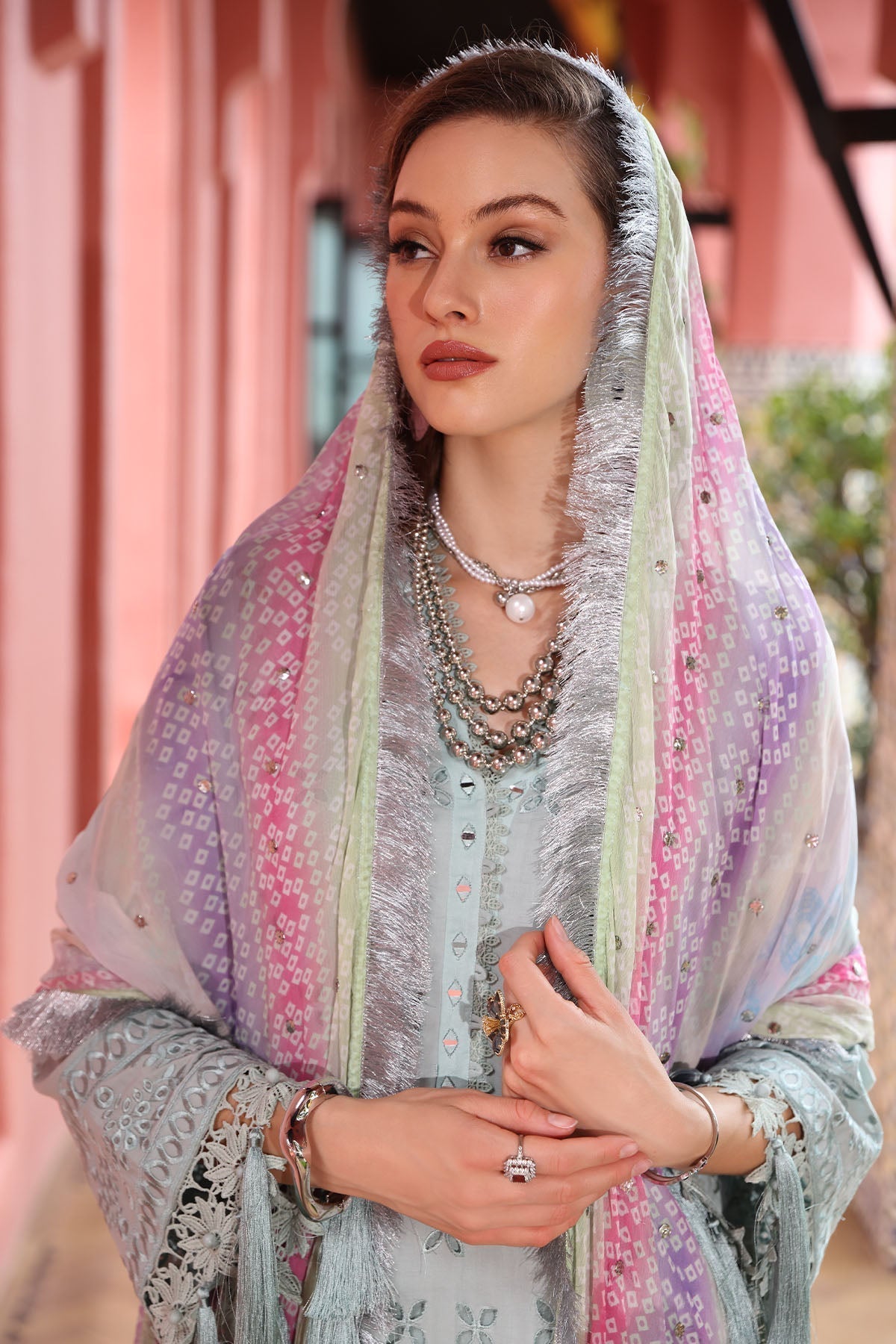 Nureh | Bazaar Lawn 25 | NE-111 XL Ice Blue Lawn