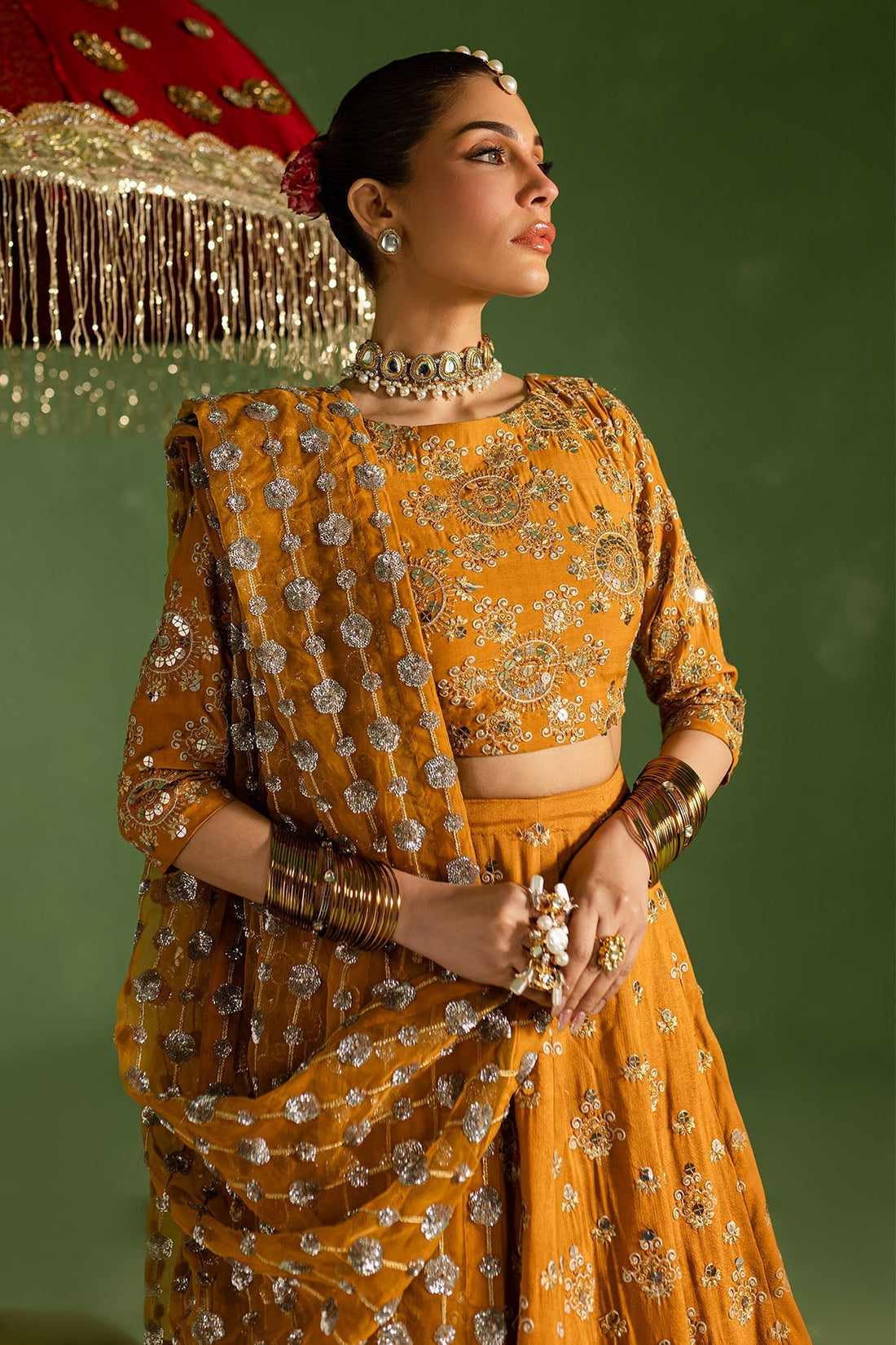 Nureh | Wedding Formals 24 | FP-127 XS Mustard Yellow Silk