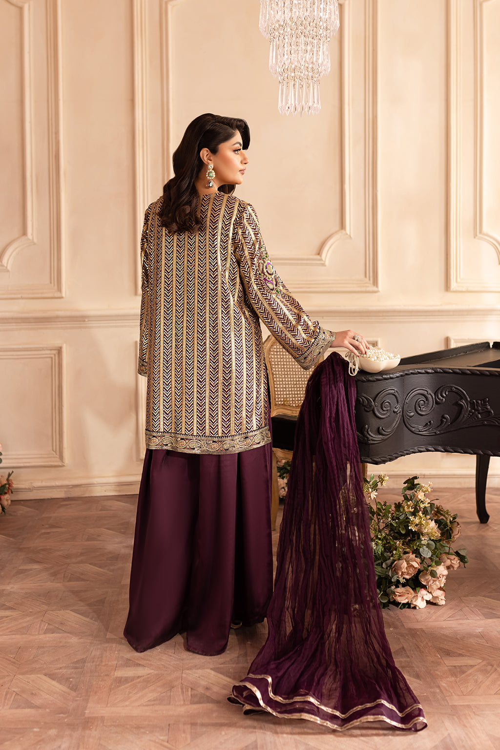 Vanya | Marlene Formals | ML-05 XS Plum Chiffon