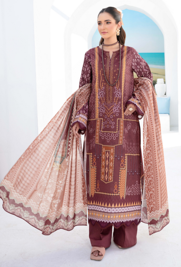 Humdum | Saira Bano Lawn 24 | D07 -  HumDum Casuals -  Saira Sultan