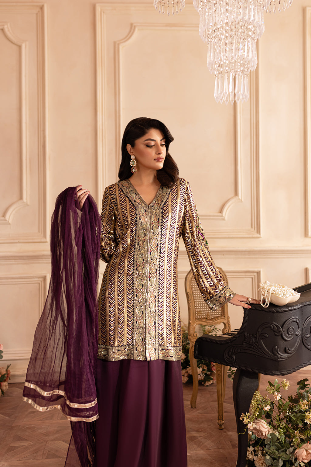 Vanya | Marlene Formals | ML-05 M Plum Chiffon