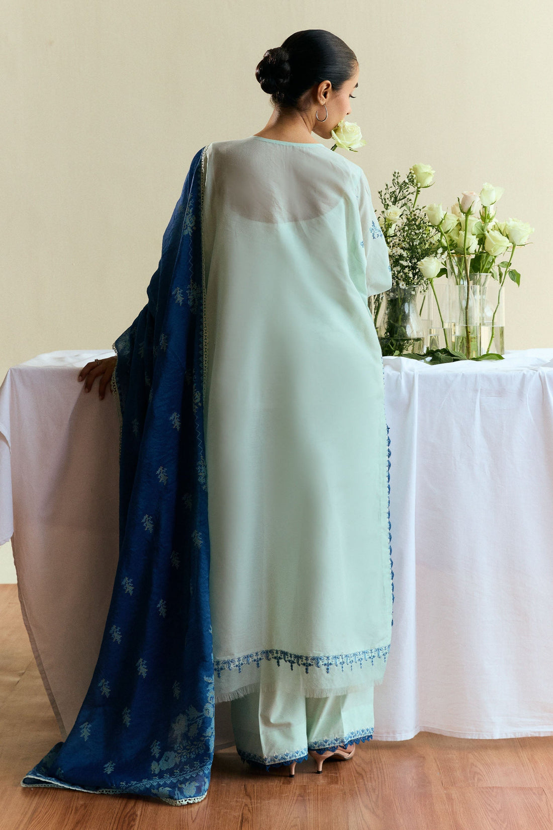 Zara Shahjahan | Coco Eid Edit | Isle-D10 XS Ice Blue Lawn