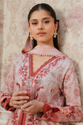 Ayzel | Armelia Printed Lawn 25 | Ayla M Salmon Pink Lawn