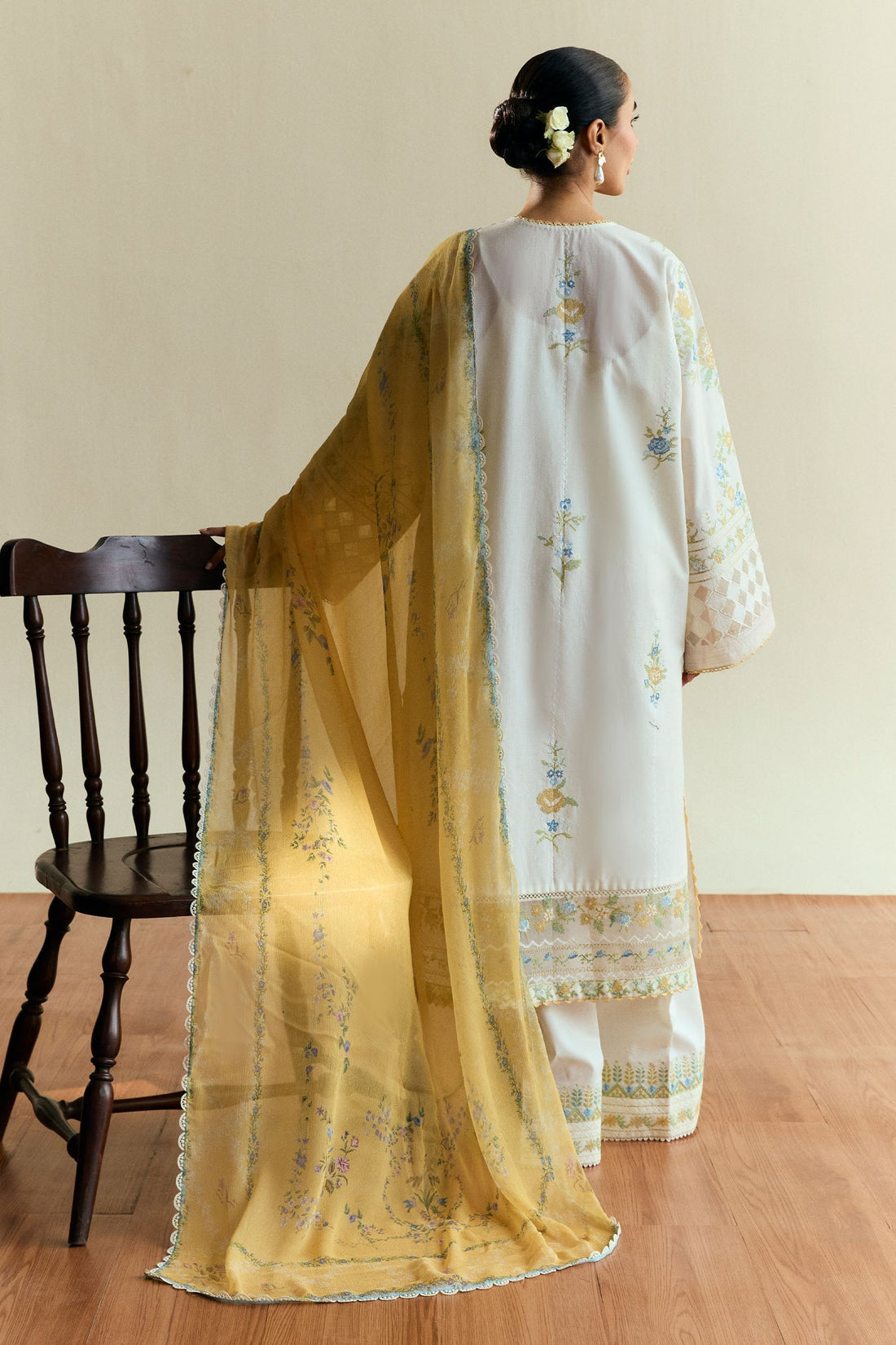 Zara Shahjahan | Coco Eid Edit | Solace-D3 XS Ivory Jacquard