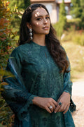 Afrozeh | Damask The Holiday Edit 25 | Opaline A L Teal Green Lawn