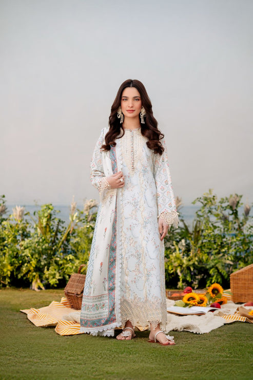 Aabyaan | Shezlin Chikankari Ramadan Edit 25 | AYSEL (AR-04) XS White Lawn