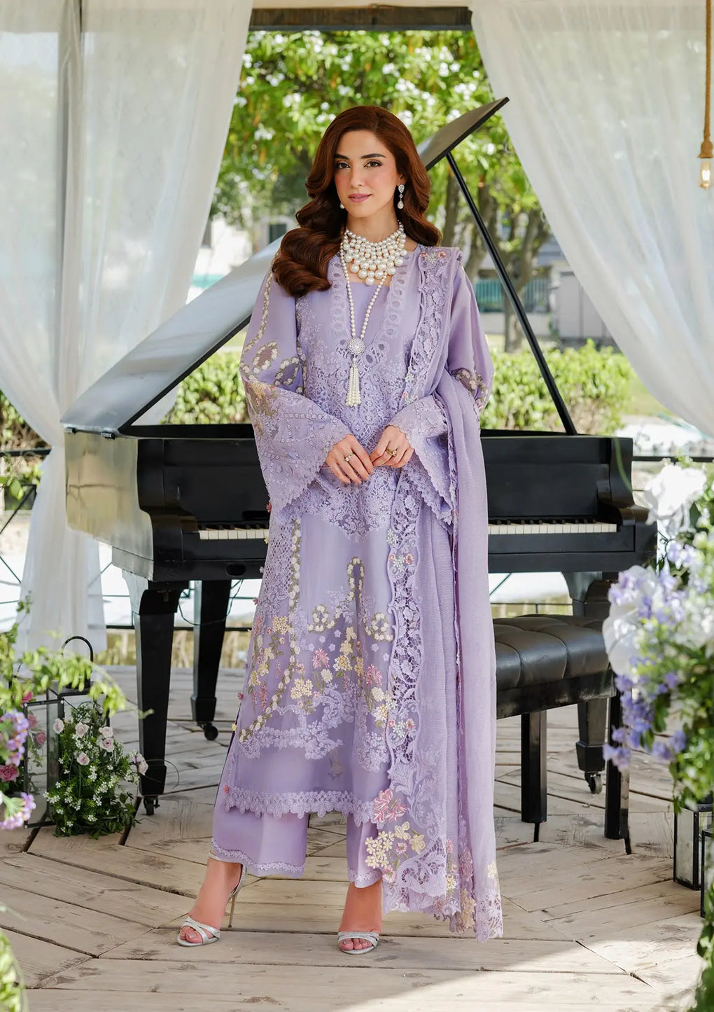 Elaf Premium | Luxury Lawn 25 | ELH-3A PARIS HUES L Lavender Lawn
