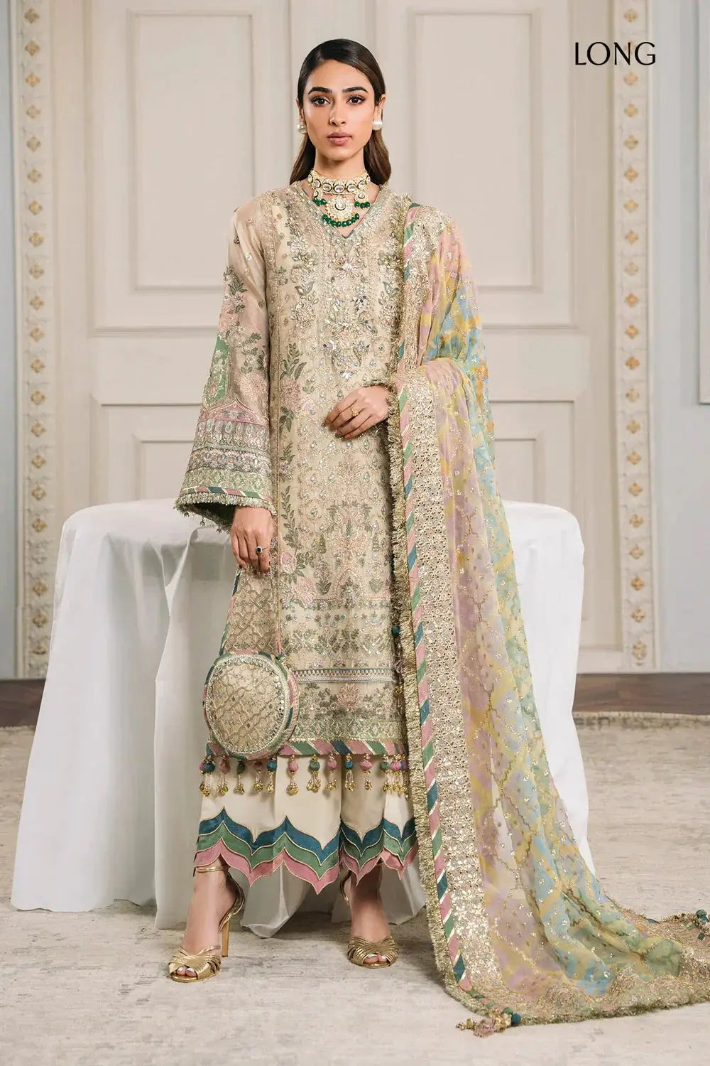 Baroque | Chantelle Embroidered Collection | CH12-04 - Pakistani Designer Dress - by Baroque | Type: Bridal - 100% Original at Saira Sultan