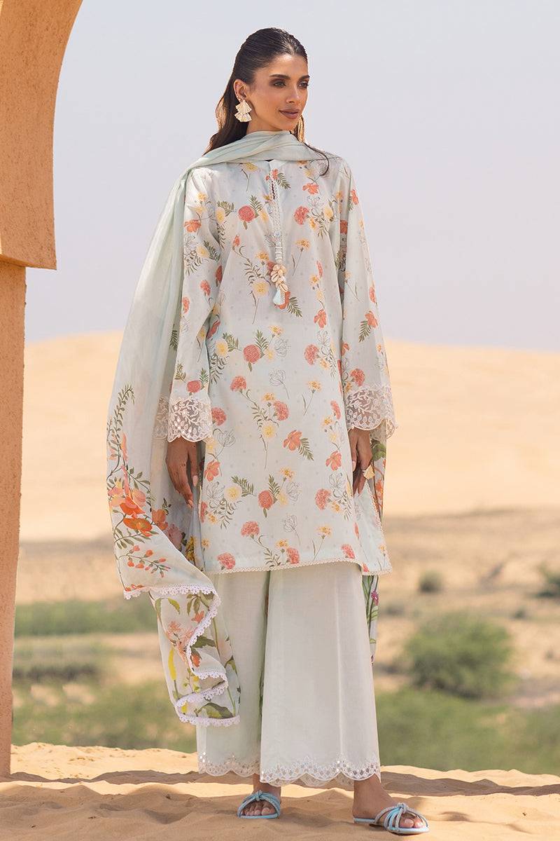 Cross Stitch | Eid Lawn 24 | AQUA GLAZE - Pakistani Designer Dress - by Cross Stitch | Type: Luxury - 100% Original at Saira Sultan