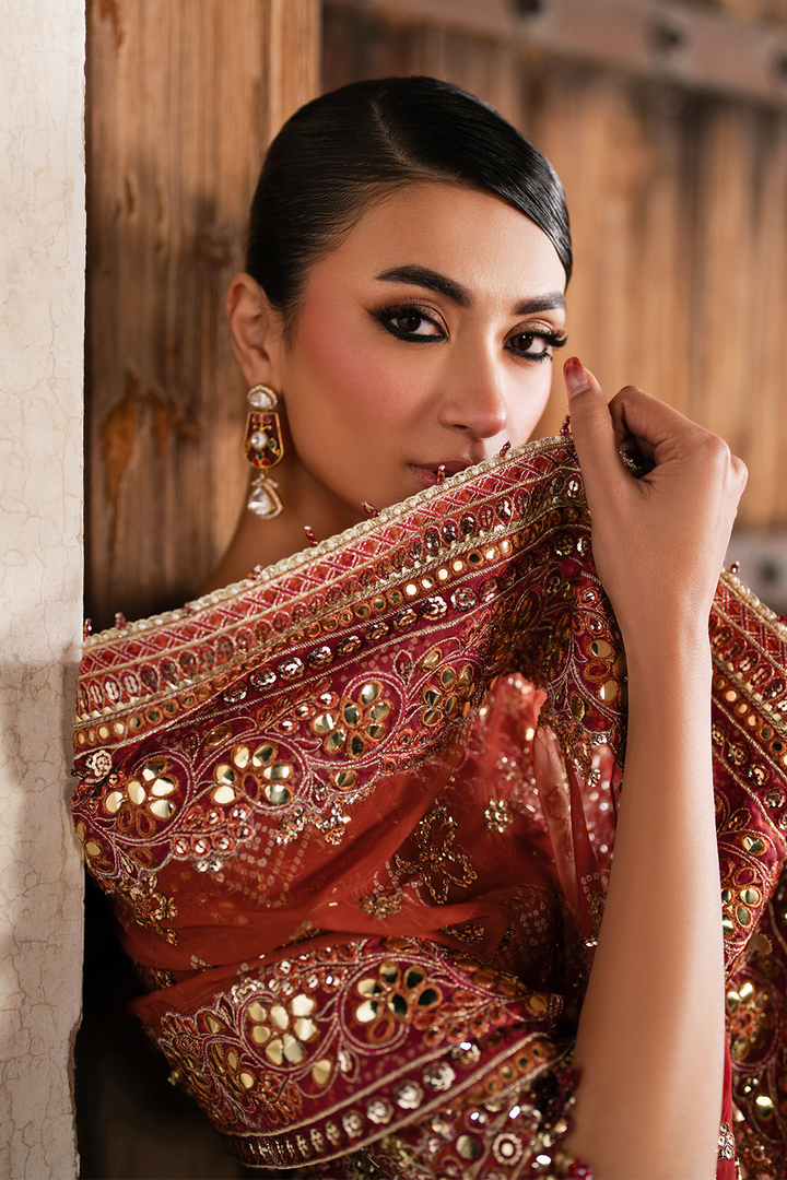 Iznik | Luxury Chiffon | ILC-07 Custom Size Red Silk