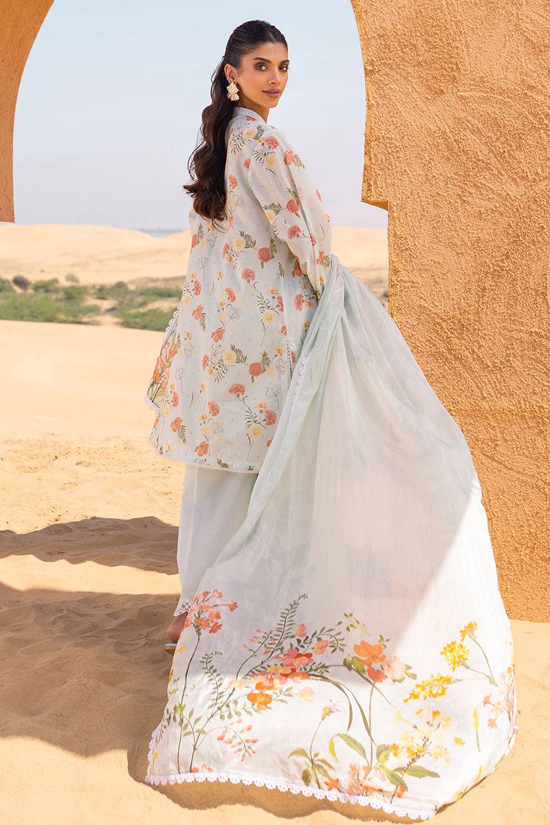 Cross Stitch | Eid Lawn 24 | AQUA GLAZE - Pakistani Designer Dress - by Cross Stitch | Type: Luxury - 100% Original at Saira Sultan