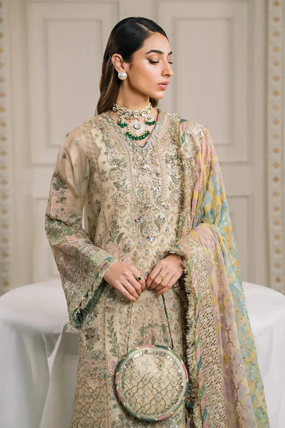Baroque | Chantelle Embroidered Collection | CH12-04 - Pakistani Designer Dress - by Baroque | Type: Bridal - 100% Original at Saira Sultan