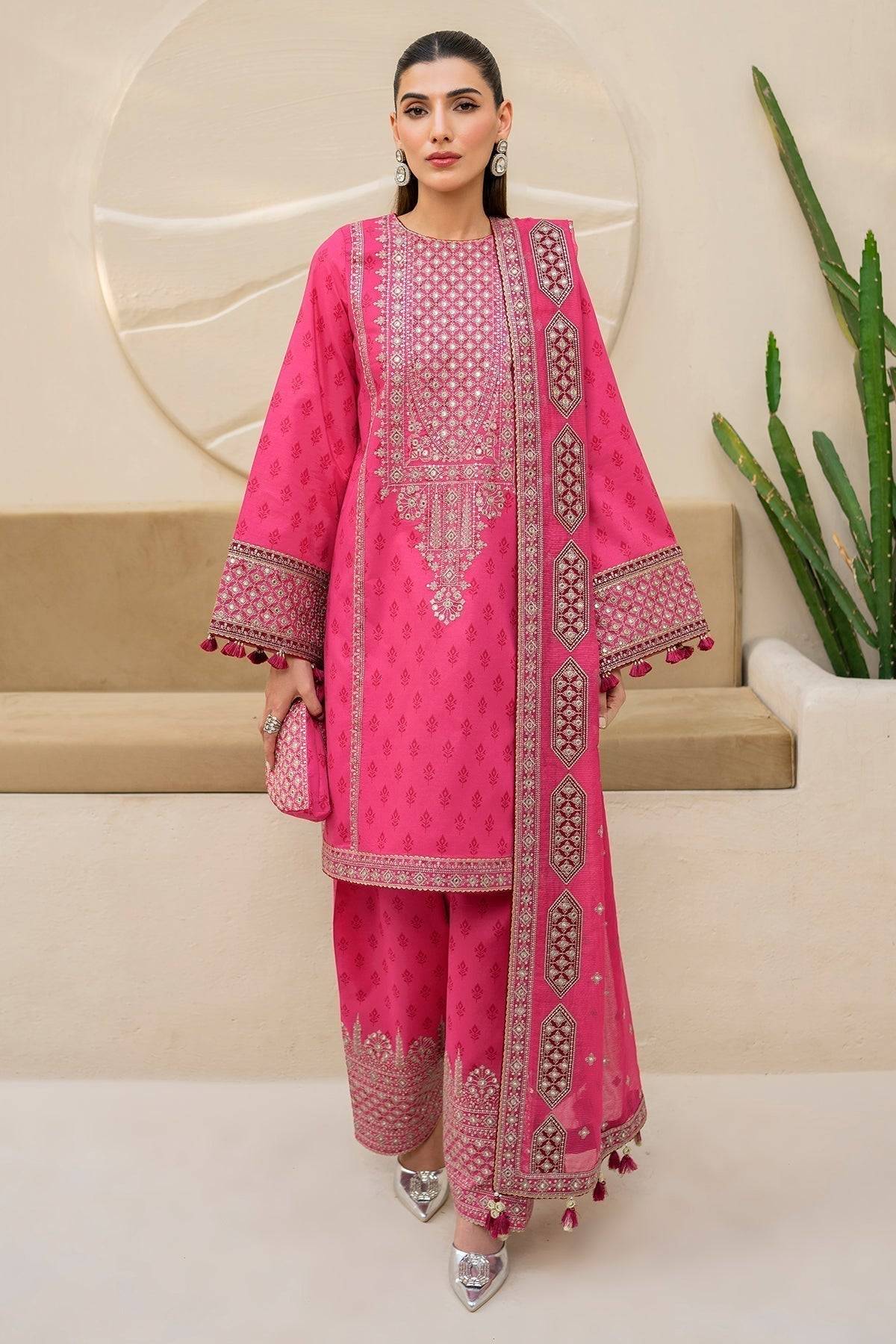 Jazmin | Irish Lawn SS 24 | D3 - Pakistani Designer Dress - by Jazmin | Type: Luxury - 100% Original at Saira Sultan