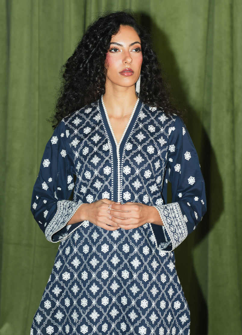 Image | Spring the Tea | ICSE-213889 M Navy Blue Cotton