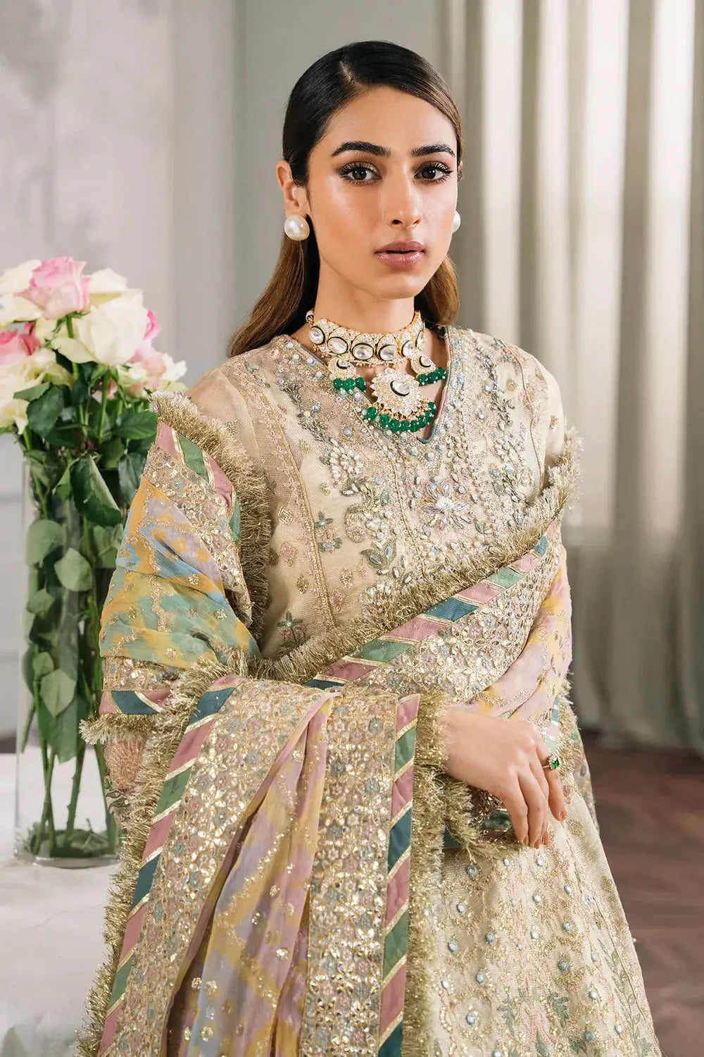 Baroque | Chantelle Embroidered Collection | CH12-04 - Pakistani Designer Dress - by Baroque | Type: Bridal - 100% Original at Saira Sultan