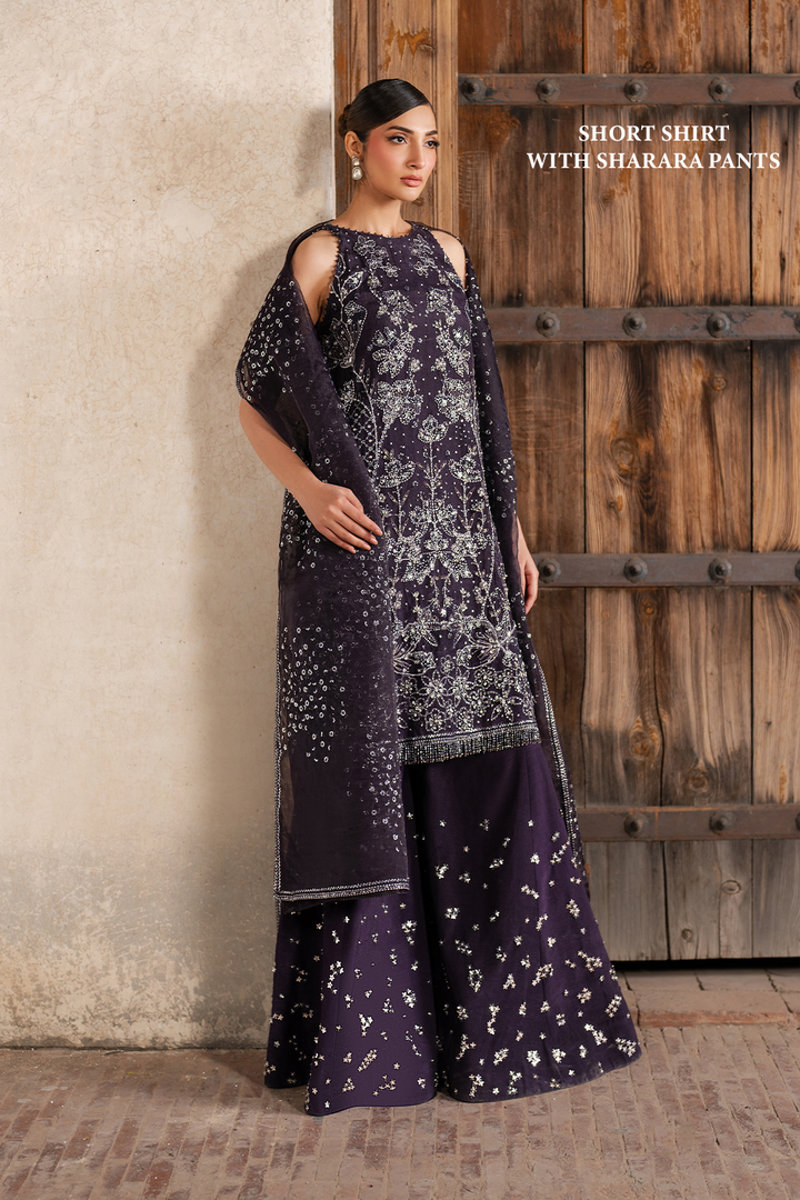 Iznik | Luxury Chiffon | ILC-06 XS Dark Purple Organza