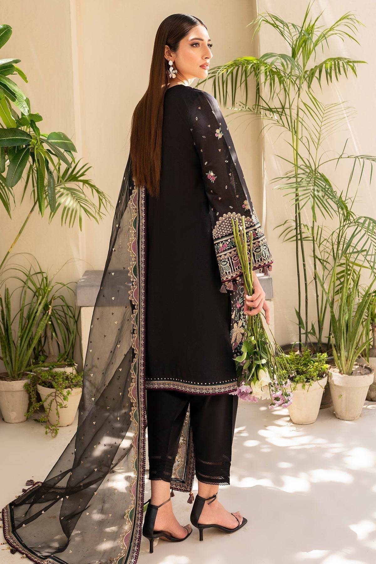 Jazmin | Irish Lawn SS 24 | D4 - Pakistani Designer Dress - by Jazmin | Type: Luxury - 100% Original at Saira Sultan