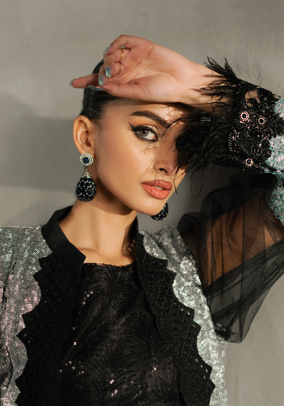 Zarqash | Silk Edit | ZQS 020 MEIRA L Black Net