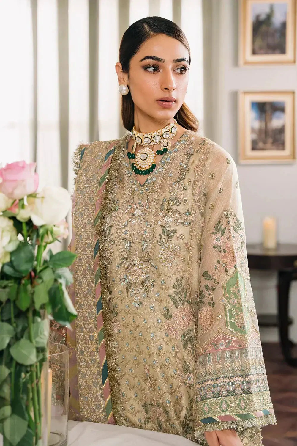 Baroque | Chantelle Embroidered Collection | CH12-04 - Pakistani Designer Dress - by Baroque | Type: Bridal - 100% Original at Saira Sultan
