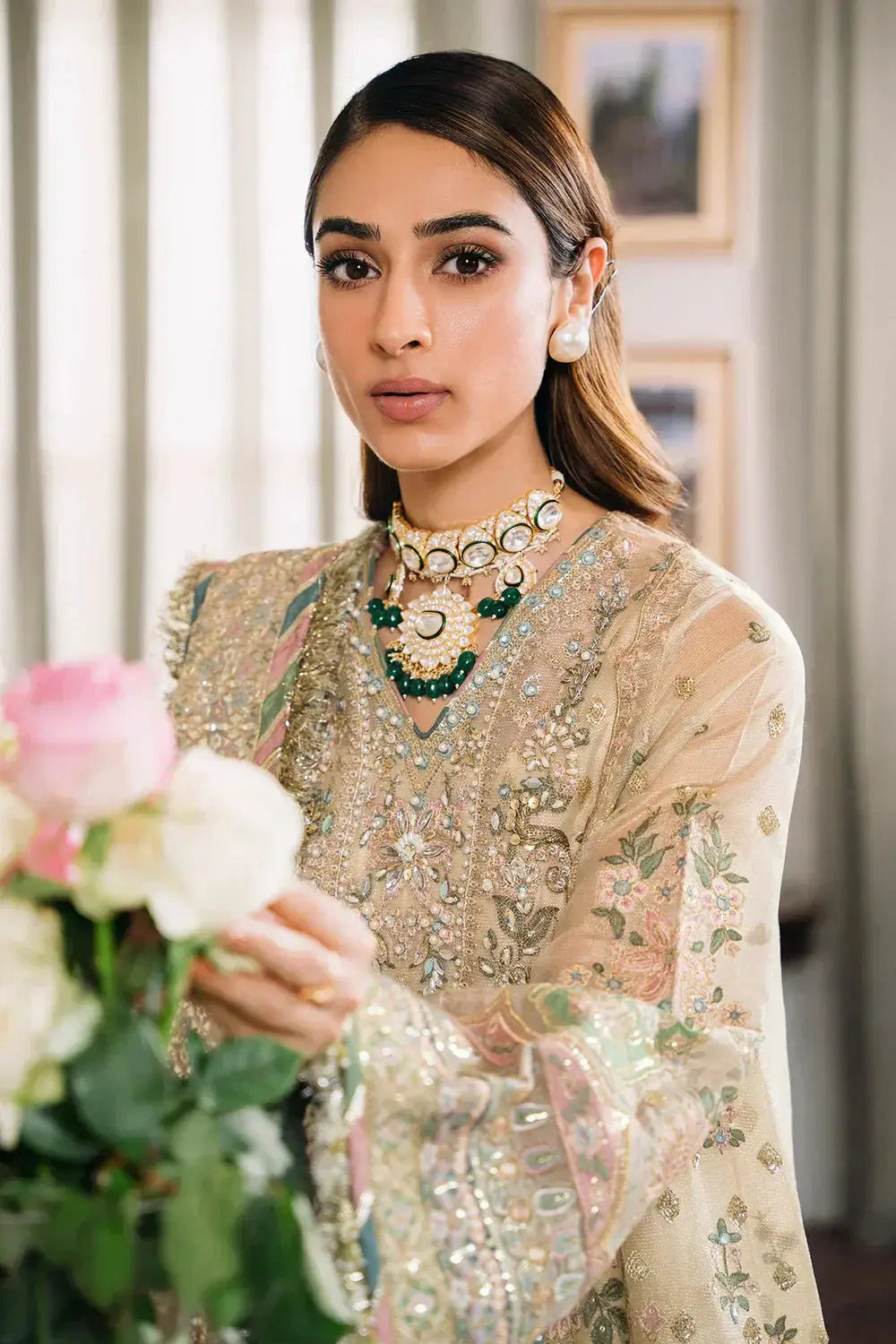 Baroque | Chantelle Embroidered Collection | CH12-04 - Pakistani Designer Dress - by Baroque | Type: Bridal - 100% Original at Saira Sultan