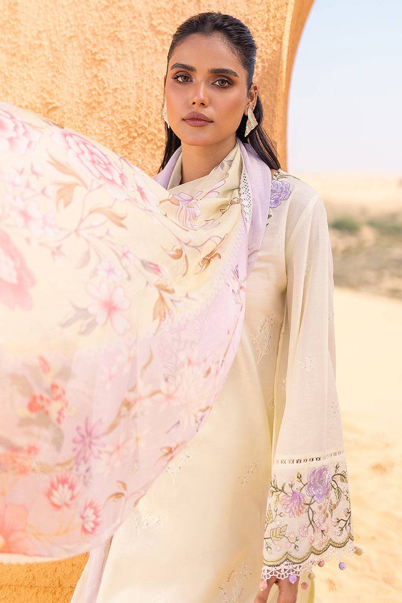 Cross Stitch | Eid Lawn 24 | SUBTLE CANARY - Pakistani Designer Dress - by Cross Stitch | Type: Luxury - 100% Original at Saira Sultan