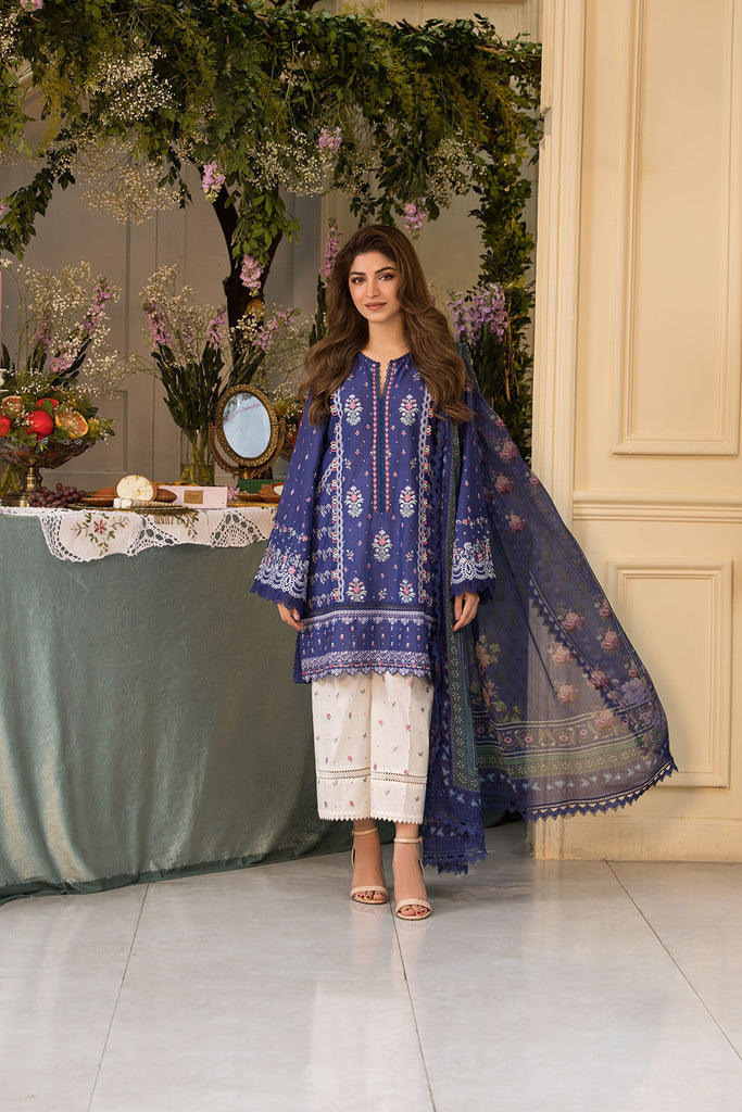 Sobia Nazir | Vital Lawn 25 | 6B XS Persion Blue Lawn