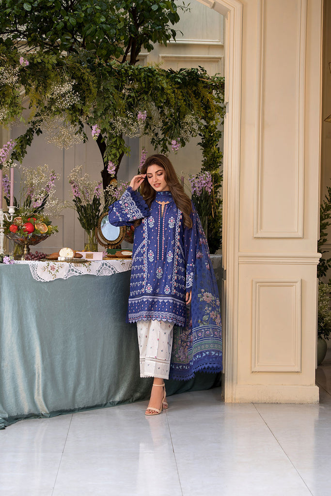 Sobia Nazir | Vital Lawn 25 | 6B XS Persion Blue Lawn