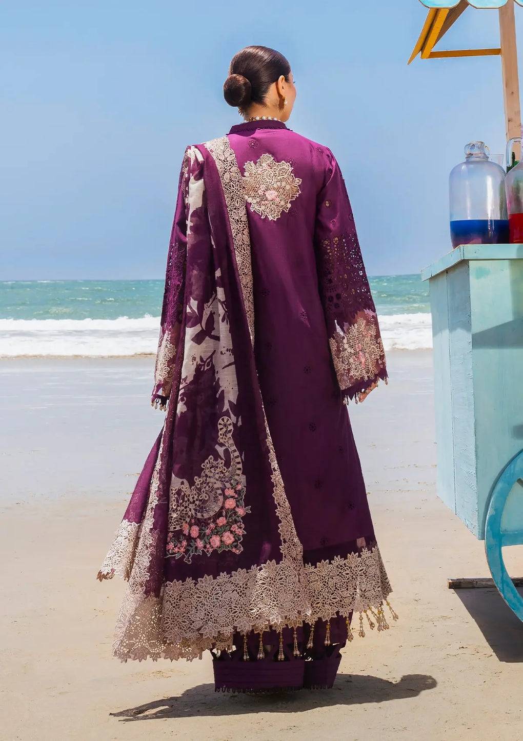 Elaf Premium | Hai Kuch Festive Lawn 24 | EHK-06 Hania - Pakistani Designer Dress - by Elaf Premium | Type: Luxury - 100% Original at Saira Sultan