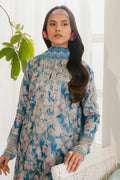 Ayzel | Armelia Printed Lawn 25 | Scilla M Aqua Lawn