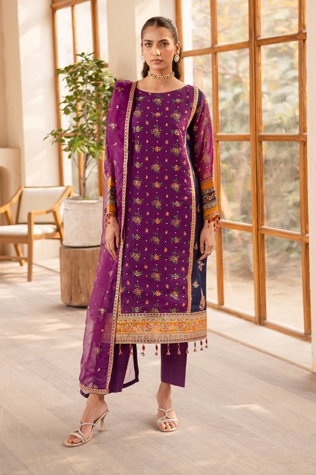 Emaan Adeel | Noore Festive Formals | NAYERA XS Magenta Organza