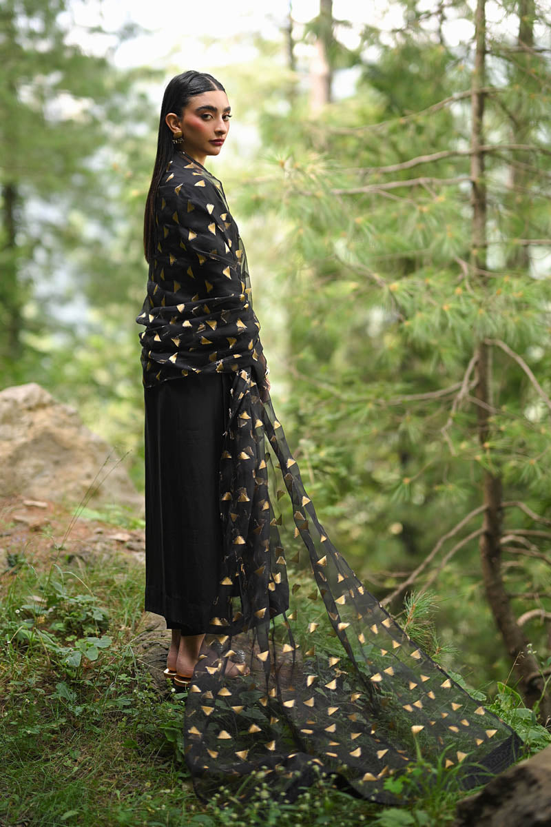 Hue Pret | Farasha Luxury Pret | Rimah XS Black Pure Sheesha Silk