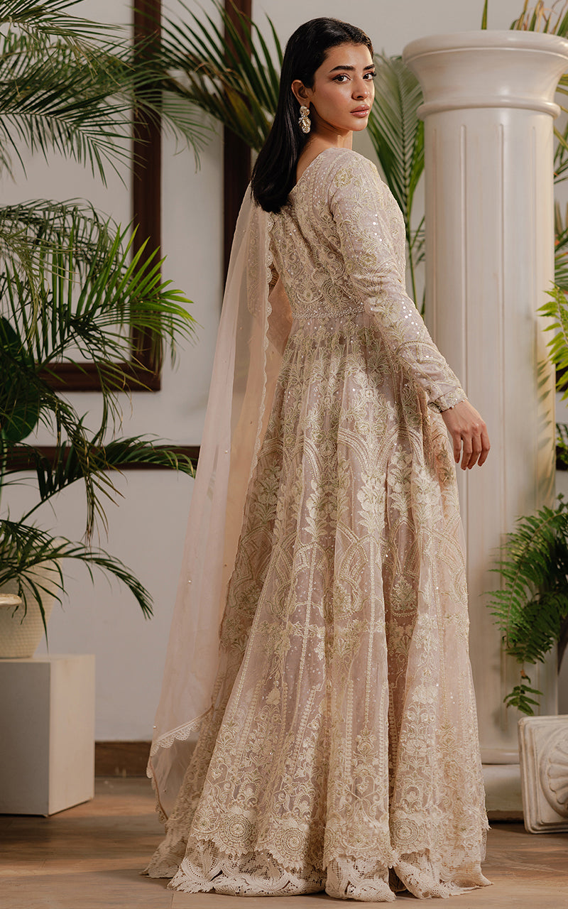 Threads and Motifs | Formal Dresses 25 | Net Embroidered Maxi - Pakistani Designer Dress - by Threads and Motifs - Type : Ladies Clothes - 100% Original at Saira Sultan