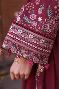 Farasha | Dastoor Embroidered Lawn SS24 | RUBY GLAM - Pakistani Designer Dress - by Farasha | Type: Luxury - 100% Original at Saira Sultan