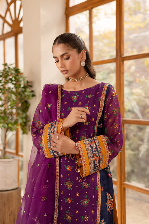 Emaan Adeel | Noore Festive Formals | NAYERA M Magenta Organza