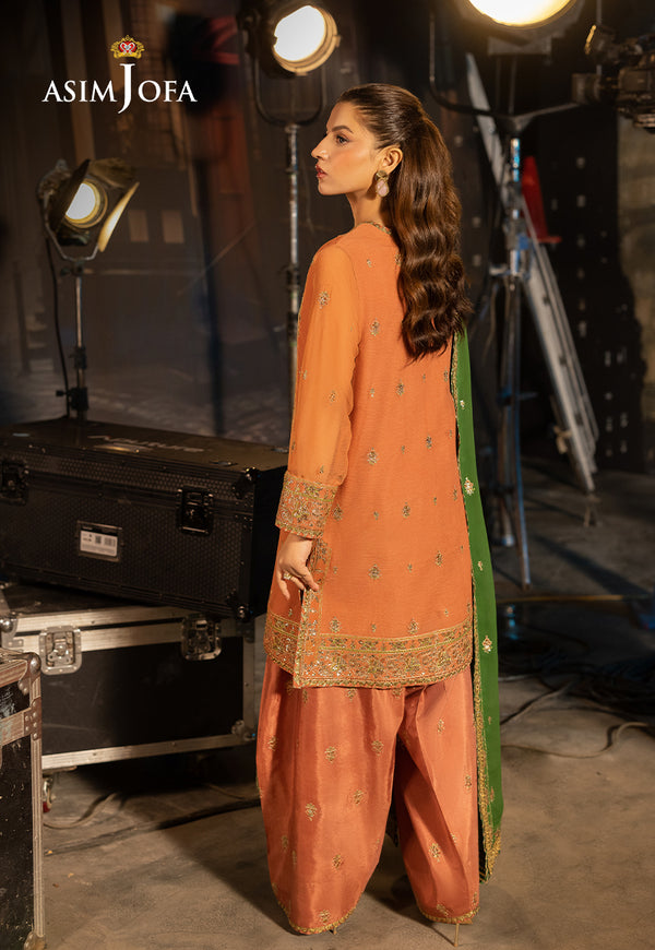 Asim Jofa | Festive Collection 25 | AJLF-03 XS Peach Chiffon