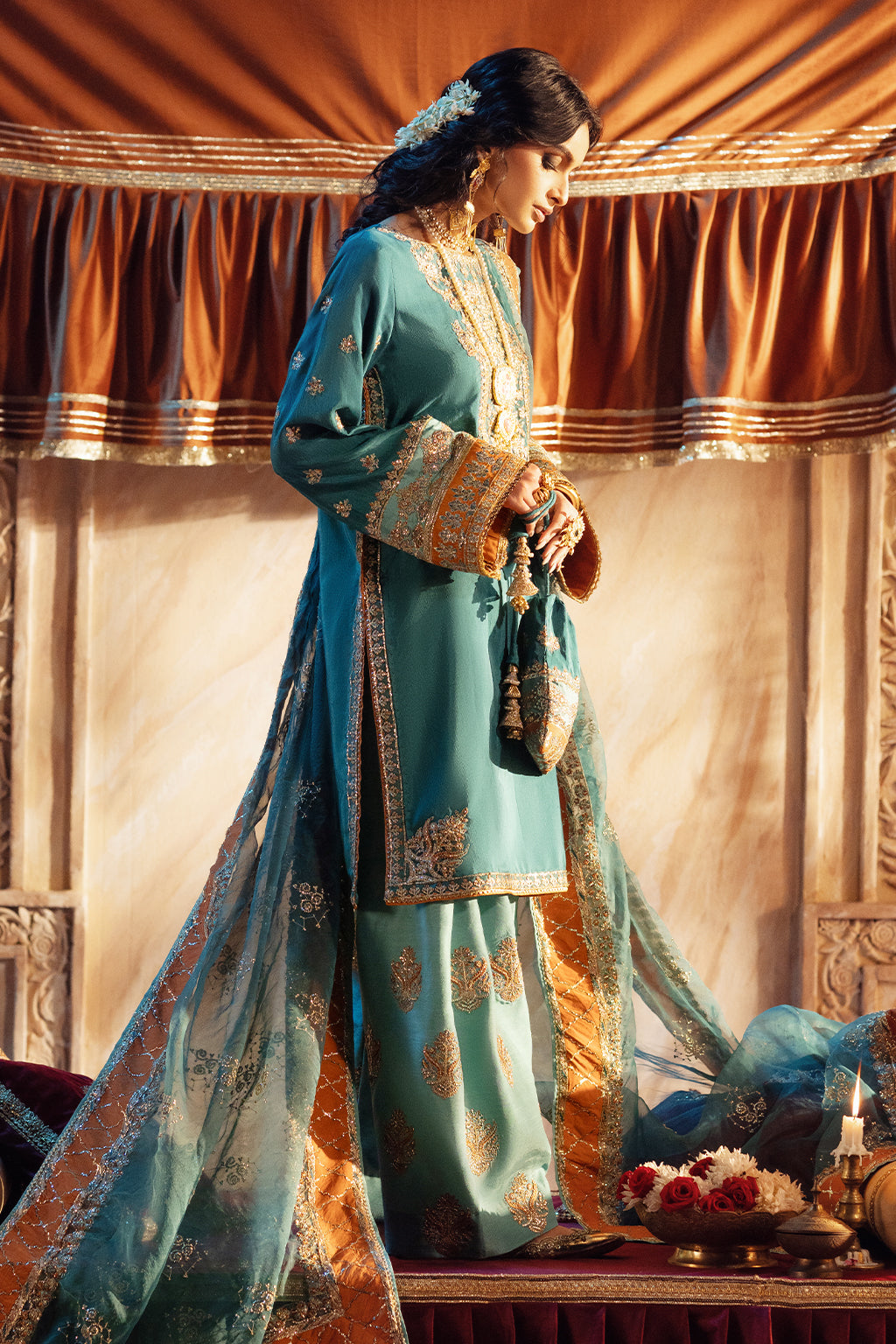 AJR Couture | The Silk Edition 25 | ULFAT XS Teal Blue