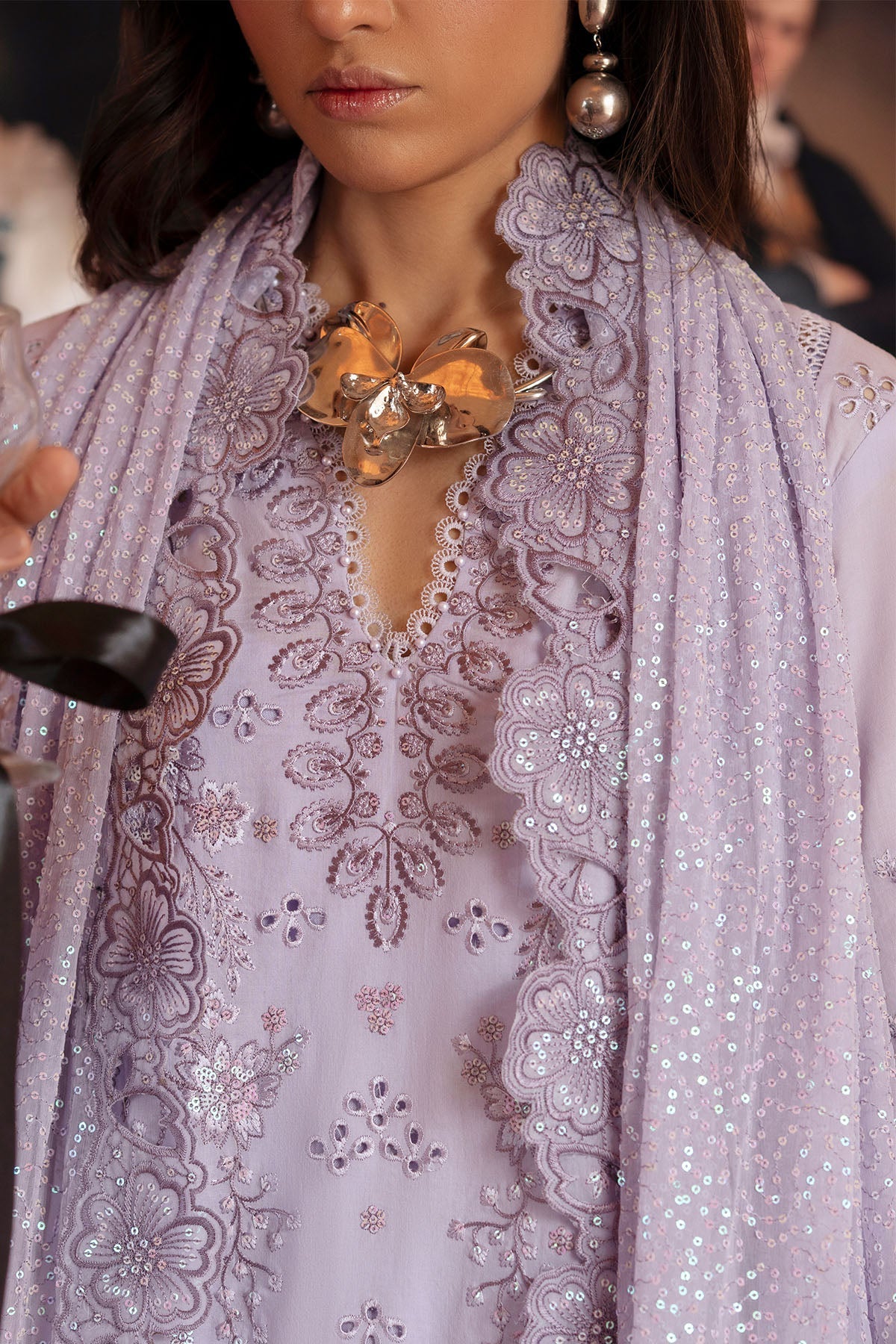 Nureh | Feya Eid Collection | FE-08 M Light Lavender Lawn
