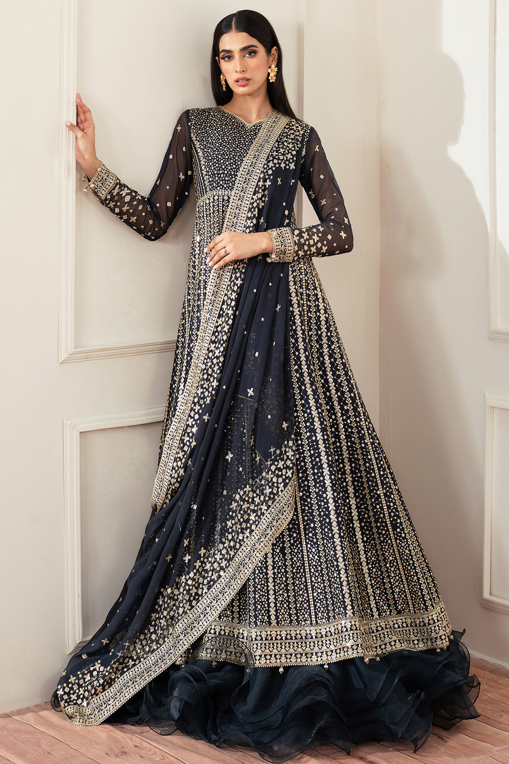 Farasha | Essence Formals 25 | Midnight Navy - Pakistani Designer Dress - by Farasha - Type : Ladies Clothes - 100% Original at Saira Sultan