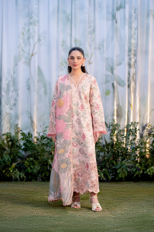 Aabyaan | Shezlin Chikankari Ramadan Edit 25 | CEREN (AR-09) XS Pink Lawn