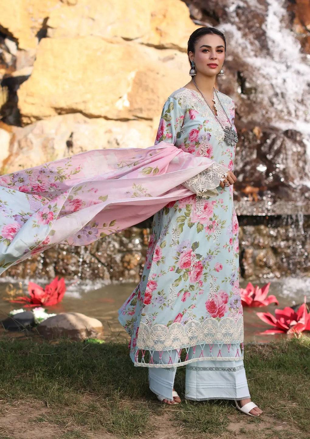 Elaf Premium | Prints Chikankari 24 | 04B GLACIELLA - Pakistani Designer Dress - by Elaf Premium | Type: Luxury - 100% Original at Saira Sultan