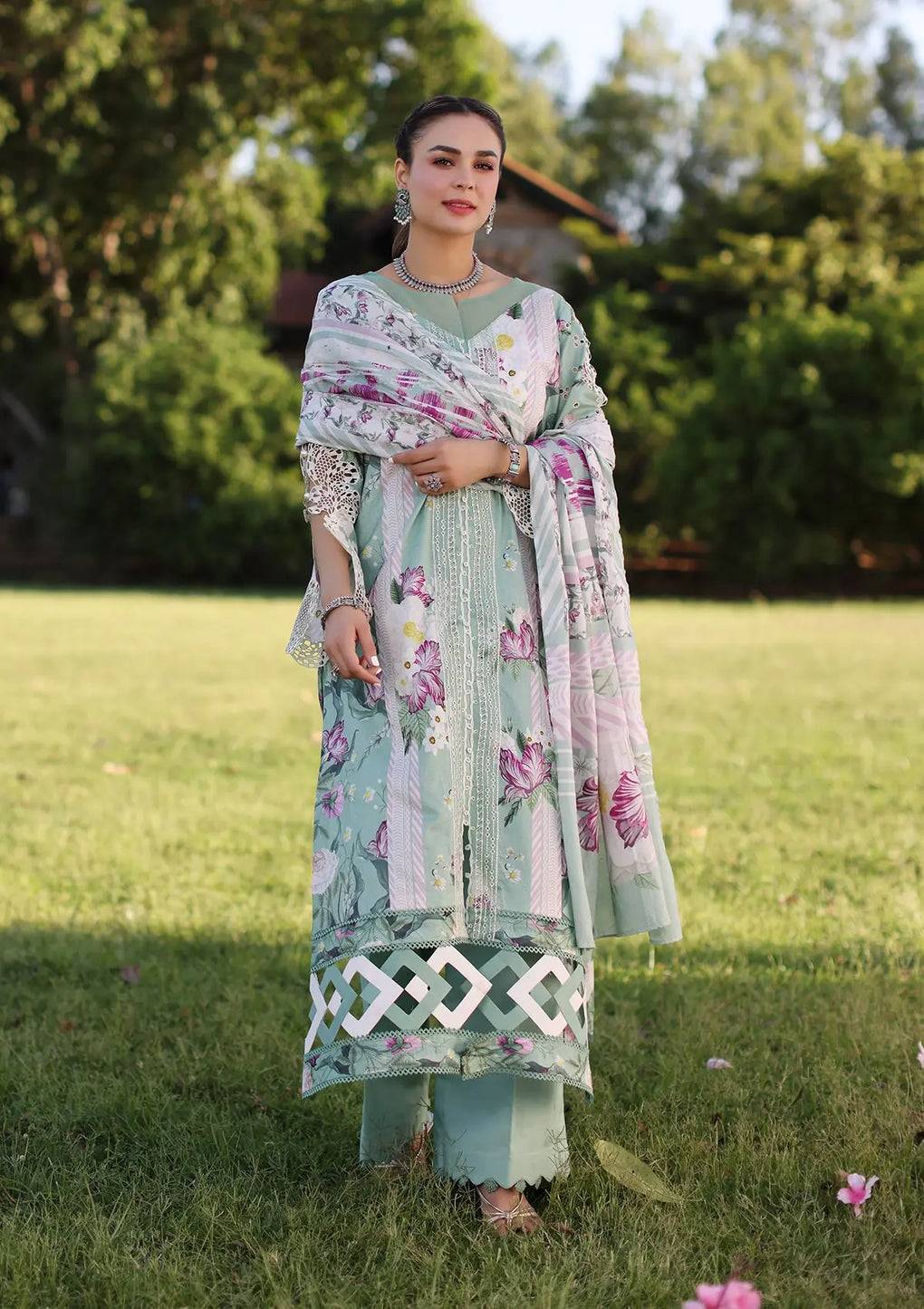 Elaf Premium | Prints Chikankari 24 | 05B CELESTIAL - Pakistani Designer Dress - by Elaf Premium | Type: Luxury - 100% Original at Saira Sultan